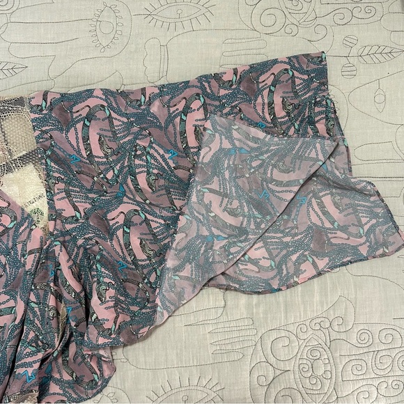 NWT ZADIG & VOLTAIRE Rielle Snake Chaines
Silk-blend Dress L Lace Pastels - Picture 7 of 14